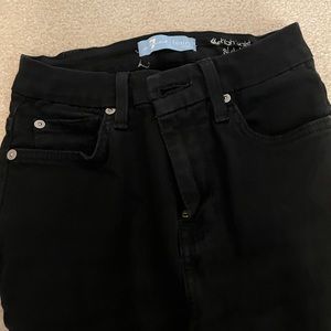 7 For All Mankind black high waist skinny jeans